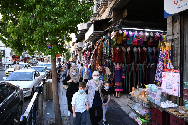 Face masks have become an indispensable part of daily life. The Greater Amman Municipality has launched the results of a survey examining the effect of its awareness campaign about the COVID-19 crisis (Photo by Amjad Ghsoun)