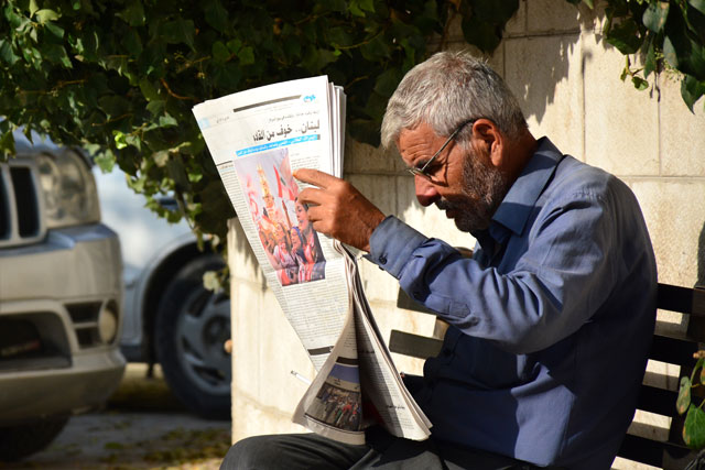 The subject of survival for newspapers requires rethinking of their entire management system and the way they view their readers, says President of the Centre for Defending Freedom of Journalists Nidal Mansour (Photo by Amjad Ghsoun)