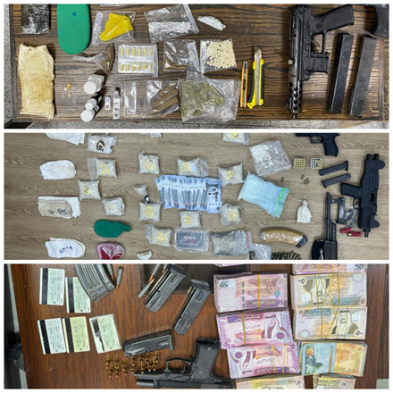 The Anti-Narcotics Department's personnel foil an attempt to smuggle 1.5 million illicit pills and two kilogrammes of crystal meth through the Jabir border crossing into a neighbouring country (Petra photo)