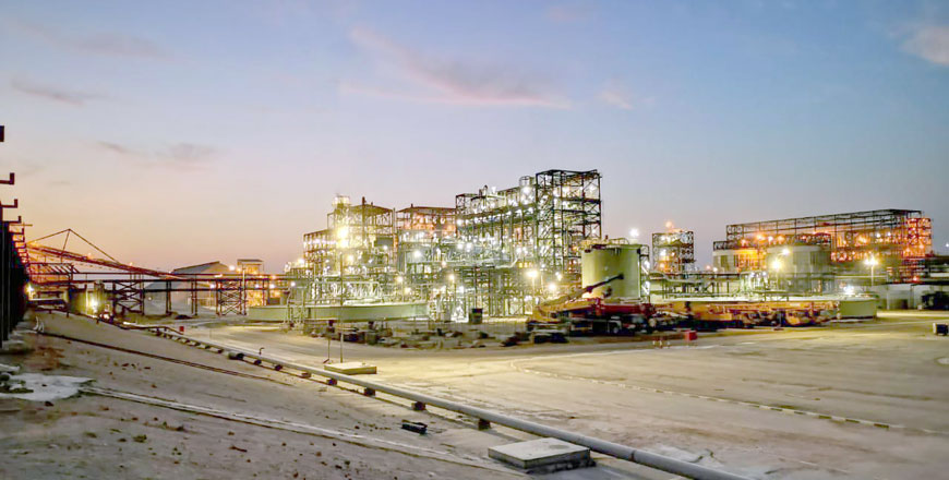 Undated photo of the Ghor Safi Plant of the Arab Potash Company, which reported on Saturday a net profit of JD152 million in 2019 (Photo courtesy of APC)
