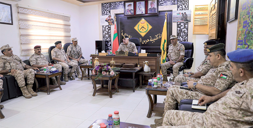 Chairman of the Joint Chiefs of Staff Maj. Gen. Yousef Ahmed Huneiti on Sunday reiterates the Jordan Armed Forces-Arab Army commitment to enhancing their defence and security capabilities (Petra photo)