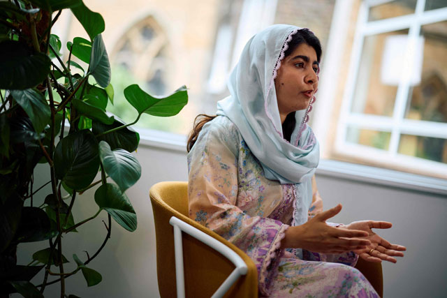 Pakistani Nobel Peace Prize laureate Malala Yousafzai speaks during an interview with AFP in London on Friday (AFP photo)
