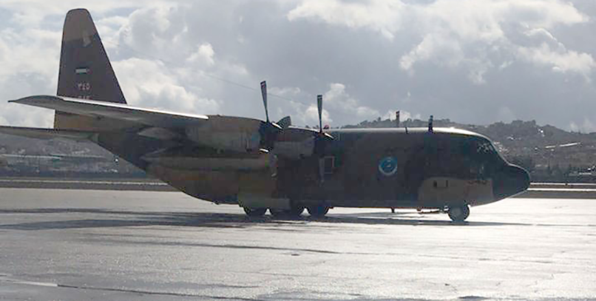Jordan, on Tuesday and Wednesday, sent five humanitarian aid planes to Syria and Turkey, loaded with rescue equipment, tents, logistical and medical supplies and food (Petra photo)