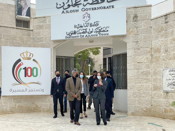 British Ambassador Bridget Brind, OBE, visited Ajloun, some 70 kilometres northwest of Amman, on Monday (Photo courtesy of British embassy)