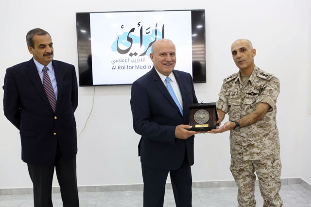 Al Rai’s Media Training Centre on Monday held a graduation for Jordanian and Kuwaiti army officers who have completed a social media campaign management course (Photo by Abdullah Ayoub) 