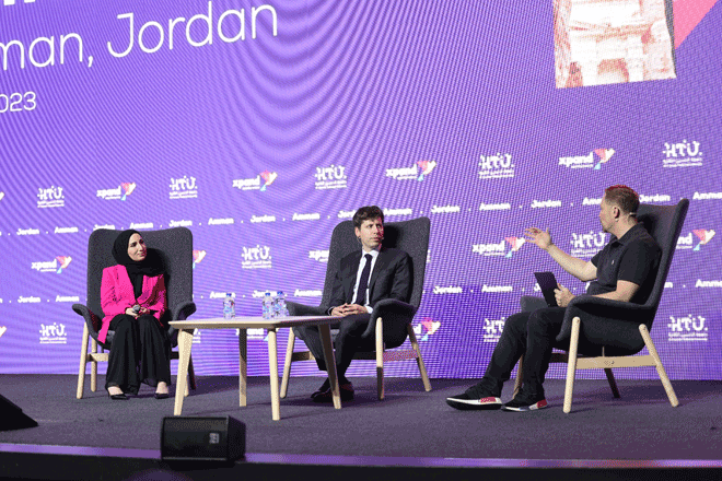 Sam Altman, CEO of OpenAI during the Xpand conference at the King Hussein Business Park on Monday (Photo courtesy of organisers)