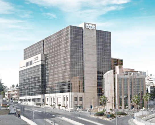 This undated photo shows the Arab Bank group main headquarters in Amman (Photo courtesy of the Arab Bank Group)