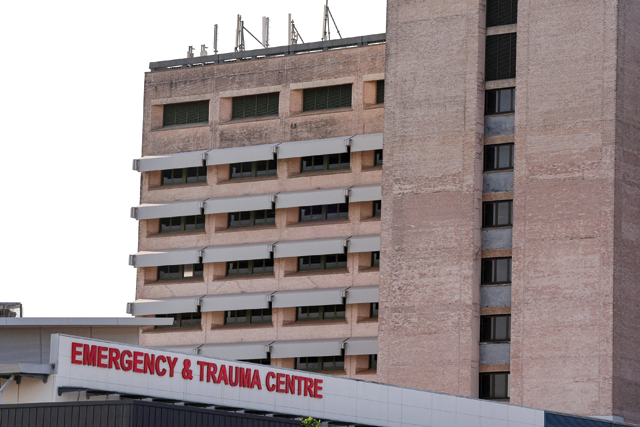 This photo shows a general view of the Emergency & Trauma Centre of the Royal Darwin Hospital in Darwin, on Sunday (AFP photo)