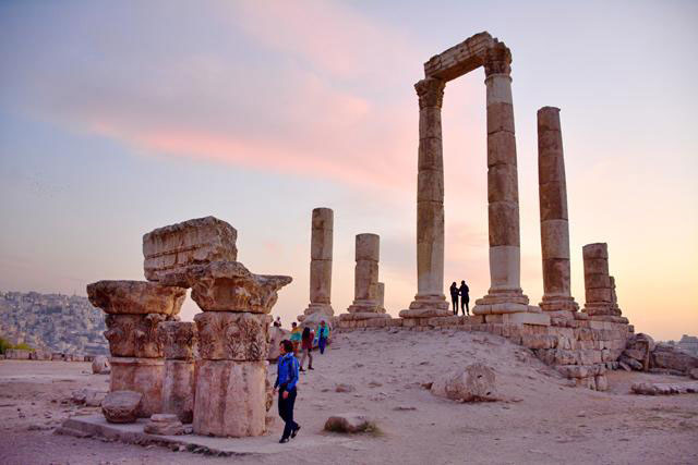 Tourists visit the Amman Citadel in the capital's Jabal Al Qalaa neighbourhood in this file photo (JT file photo)