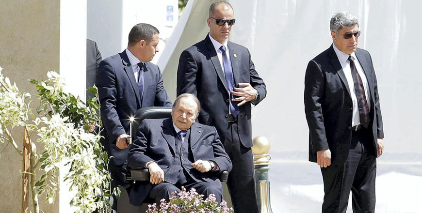 Algerian President Abdelaziz Bouteflika is seen in Algiers, Algeria, on April 9 (Reuters photo)