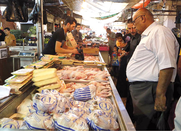Fresh chicken meat is set to be sold with an upper limit of JD1.80 per kg, up from JD1.30 to JD1.50 (Photo by Osama Agarbeh)
