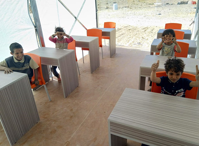 The Crown Prince Foundation and KBW Ventures have partnered to provide 25 Internet-connected caravans to serve as makeshift classrooms in the southern governorate of Tafileh (Petra photo)