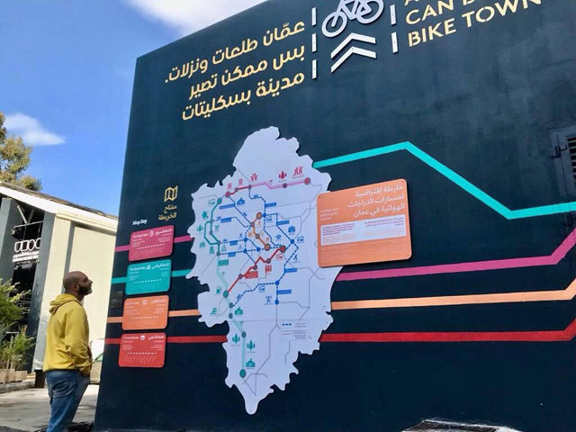 The rising number of car accidents forced Ahmed Al Hiari to come up with a map that indicates the main routes for cyclists (Photo courtesy of Ahmed Al Hiari)