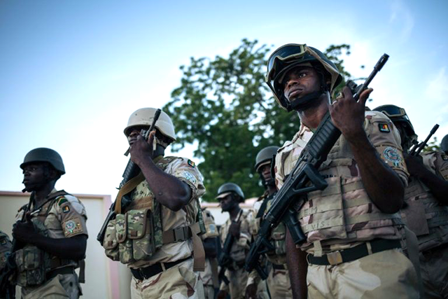 Troops in the north of the country have been fighting against English-speaking separatists for two years (AFP photo)