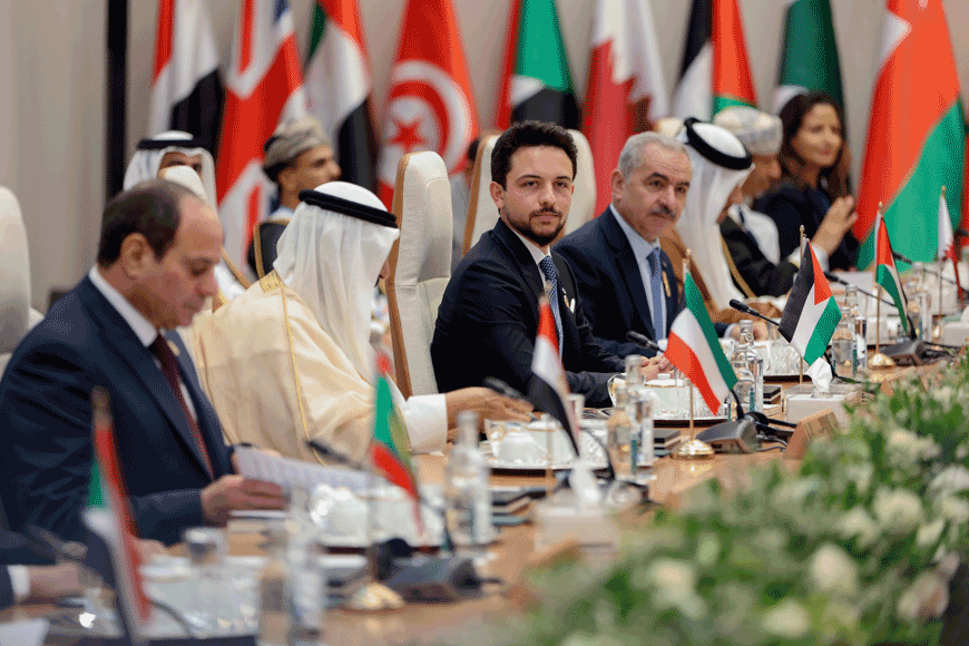 HRH Crown Prince Hussein delivers a speech at the Middle East Green Initiative summit, hosted by Saudi Arabia on the sidelines of COP27, on Monday (Photo courtesy of Royal Court)