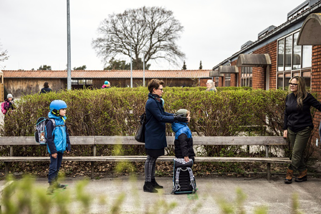Schools in Denmark were closed on March 17 in an effort to curb the COVID-19 epidemic, though many had shut before then (AFP photo)