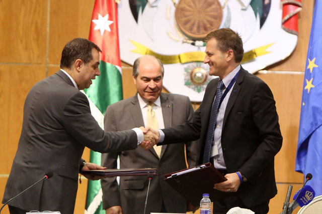 Prime Minister Hani Mulki attends the signing of a deal between Jordan and the EU on simplifying the rules of origin  (Photo courtesy of EU mission)