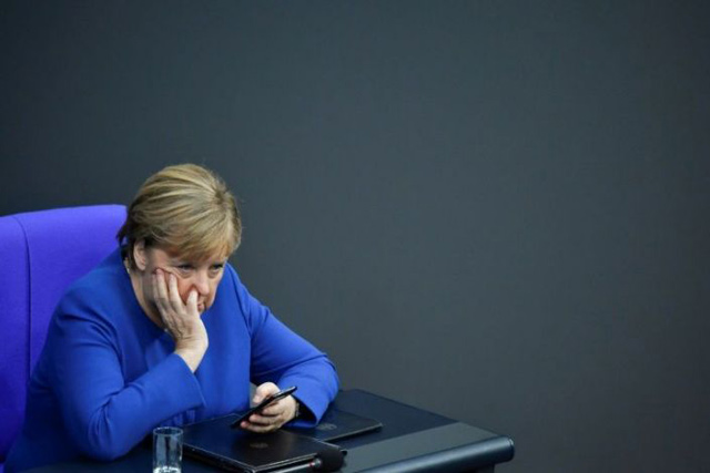 German Chancellor Angela Merkel sees ‘ very tough’ talks over the long-term budget in Brussels, on Thursday  (AFP photo)