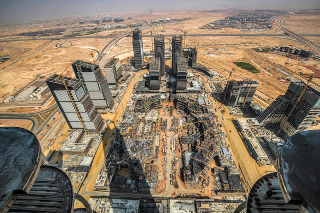 In this file photo taken on August 3 from the ‘Iconic Tower’ skyscraper shows a view of construction work ongoing at the ‘business and finance district’ of Egypt's ‘New Administrative Capital’ megaproject, some 45 kilometres east of Cairo (AFP photo)