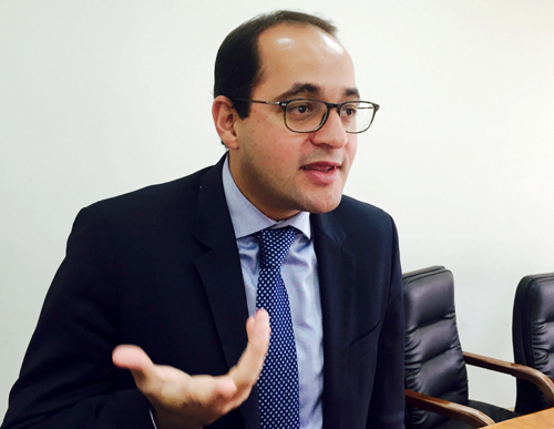 Ahmed Kojak, the deputy finance minister for monetary policy, speaks during an interview with Reuters at his office in Cairo, Egypt, on Thursday (Reuters photo)