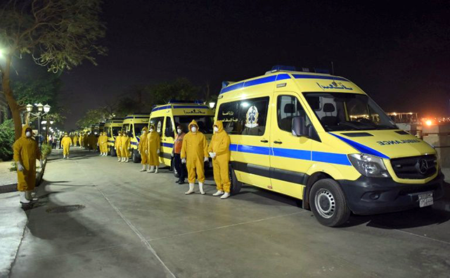 Many health workers in Egypt have complained of being shunned and mistreated during the coronavirus outbreak (AFP photo)