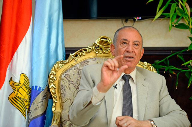 Major General Ahmed Abdallah, governor of the Egypt's Red Sea governorate, speaks during an interview with AFP at his office in the resort town of Hurghada on Wednesday (AFP photo)