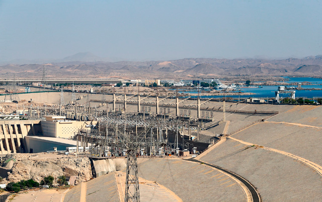   A photo taken on January 3, 2021 shows a general view of Egypt’s High Dam in Aswan, some 920km south of the capital Cairo (AFP photo)