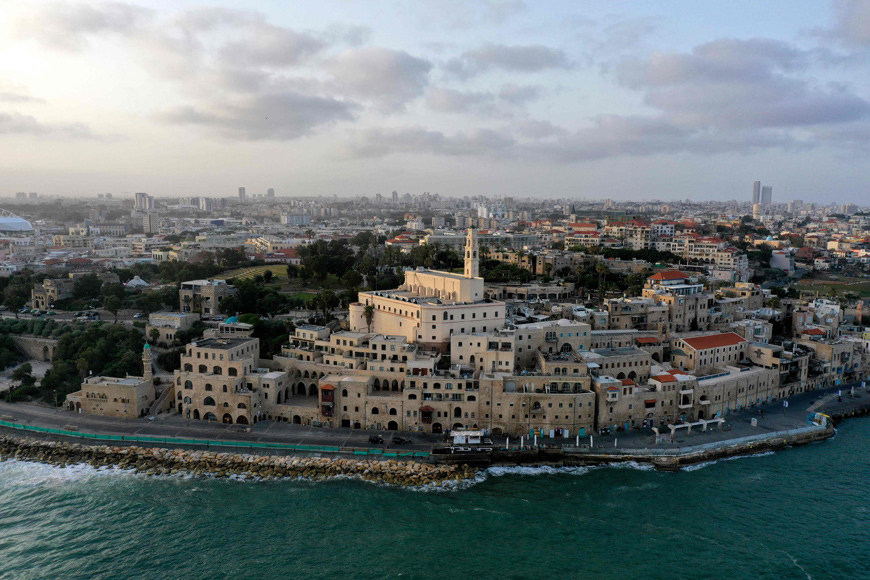 This photo taken on April 21 shows an aerial view of the old city of Jaffa, where French Emperor Napoleon Bonaparte and his soldiers launched an attack between March 3-7, 1799 against the Ottoman-controlled city before capturing it  (AFP photo)