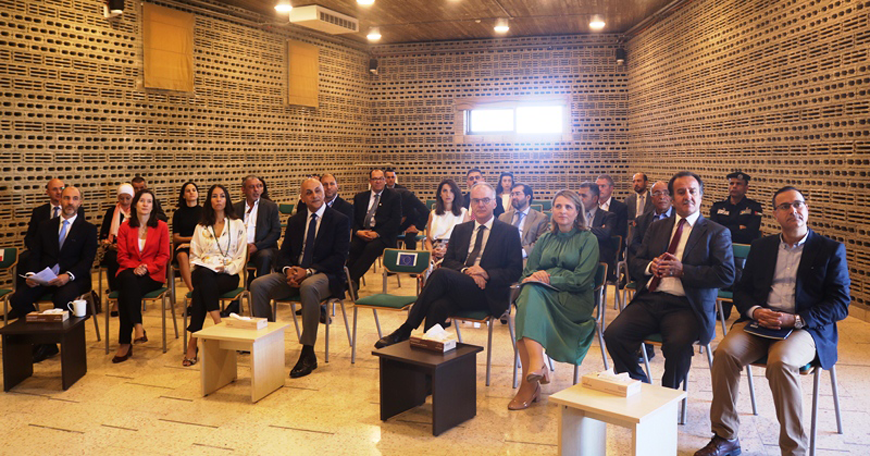 Environment Minister Muawieh Radaideh and guests during launch of the Environment and Climate Week at the Royal Society for the Conservation of Nature’s Ajloun Reserve on Sunday  (Petra photo)