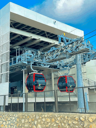 The Ajloun cable car project extends to 2.552 kilometres and includes 40 cars, with each car able to carry up to eight passengers, according to the project’s Facebook page (Photo courtesy of Ajloun cable car project Facebook page)