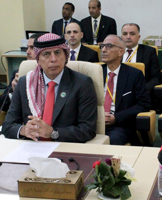 Interior Minister Mazen Faraya takes part in the 40th Arab Interior Ministers Council Session in Tunisia on Wednesday (Petra photo)