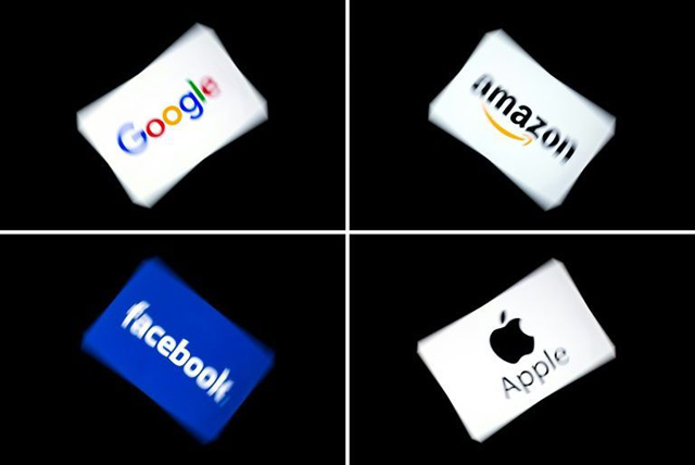  Google, Amazon, Facebook and Apple are collectively referred to as the ‘GAFA’, according to French ministry of finance  (AFP photo)