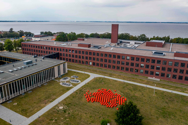 In this file photo taken on August 7 the research facilities of the Friedrich Loeffler Institute, the Federal Research Institute for Animal Health, are pictured on the island of Riems, Greifswald, northern Germany, on August 7 (AFP photo)