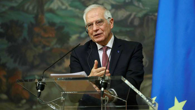 Josep Borrell, after talks with his Russian foreign policy counterpart Sergei Lavrov in Moscow on Friday, said he was ‘really upset’ by the expulsion plans (AFP photo)