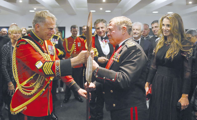 Their Majesties King Abdullah and Queen Rania attend the 2016 Royal Edinburgh Military Tattoo in Edinburgh Castle, Scotland, which opened on Friday and continues through August 27 (Photo courtesy of Royal Court)