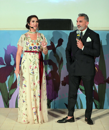 Jordanian singer Zain Awad and  Egyptian media personality Bassem Youssef moderate the closing ceremony of the Amman International Film Festival on Tuesday (Photo courtesy of AIFF)