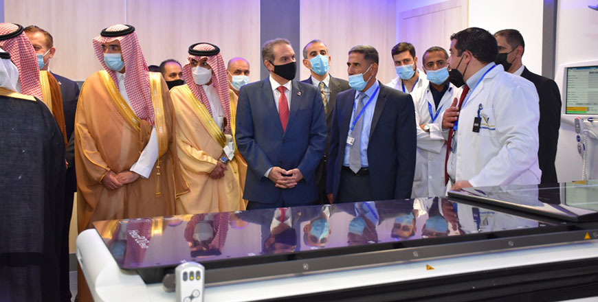 Deputising for His Majesty King Abdullah, Health Minister Feras Al Hawari on Thursday inaugurated the Saudi Radiotherapy Centre at the King Abdullah University Hospital in Irbid (Petra photo)