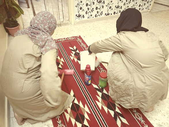 Ghadeer and Asmaa, two women whose friendship turned into a business partnership, opened a home dry clean business after being financed by the European Union Regional Trust Fund for Responding to the Syrian Crisis (Madad Fund) and the Euro-Mediterranean Feminist Initiative. (Photo Courtesy of BDC)