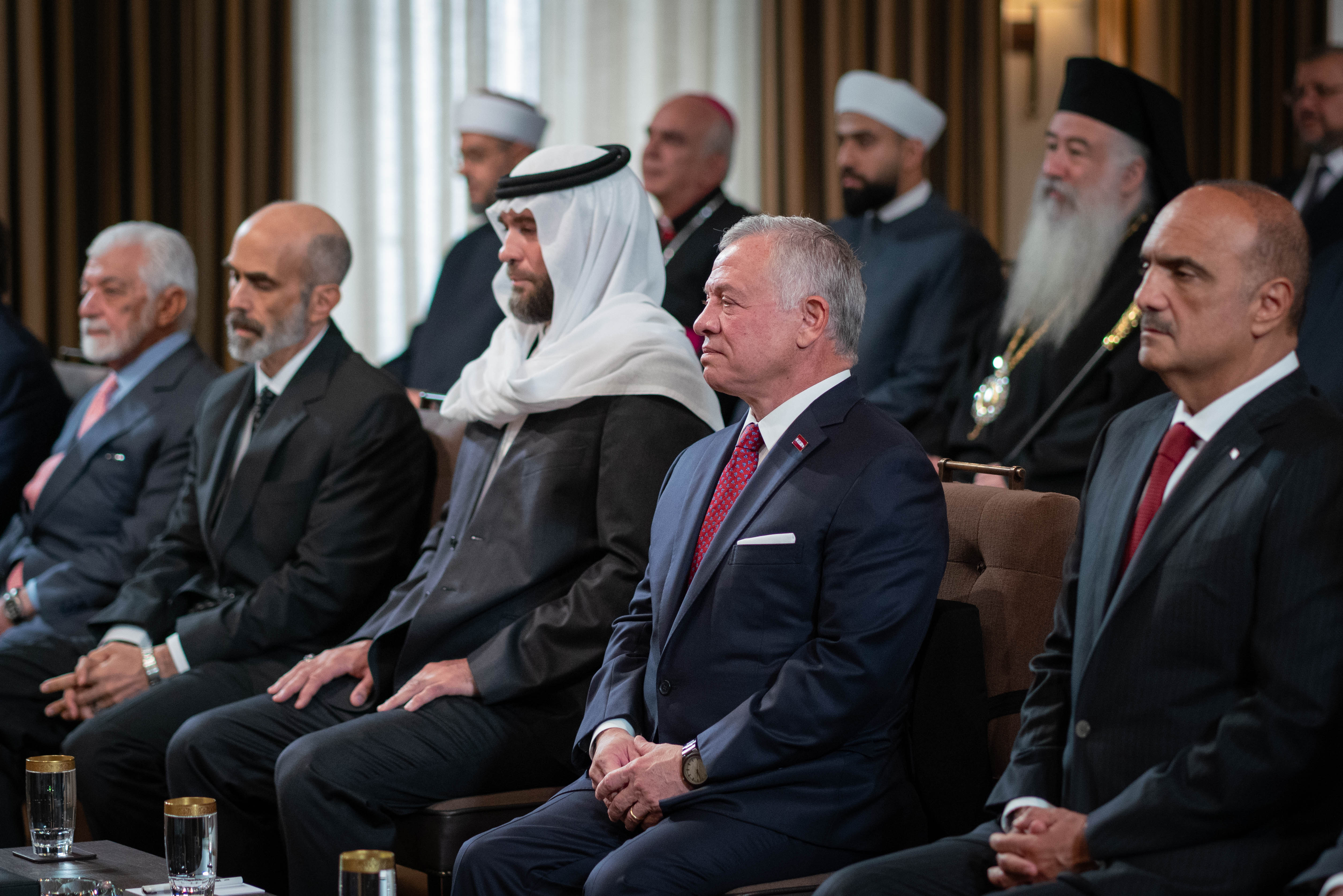 His Majesty King Abdullah attends a ceremony marking the anniversary of the birth of Prophet Mohammad at Al Husseiniya Palace on Wednesday (Photo courtesy of Royal Court)