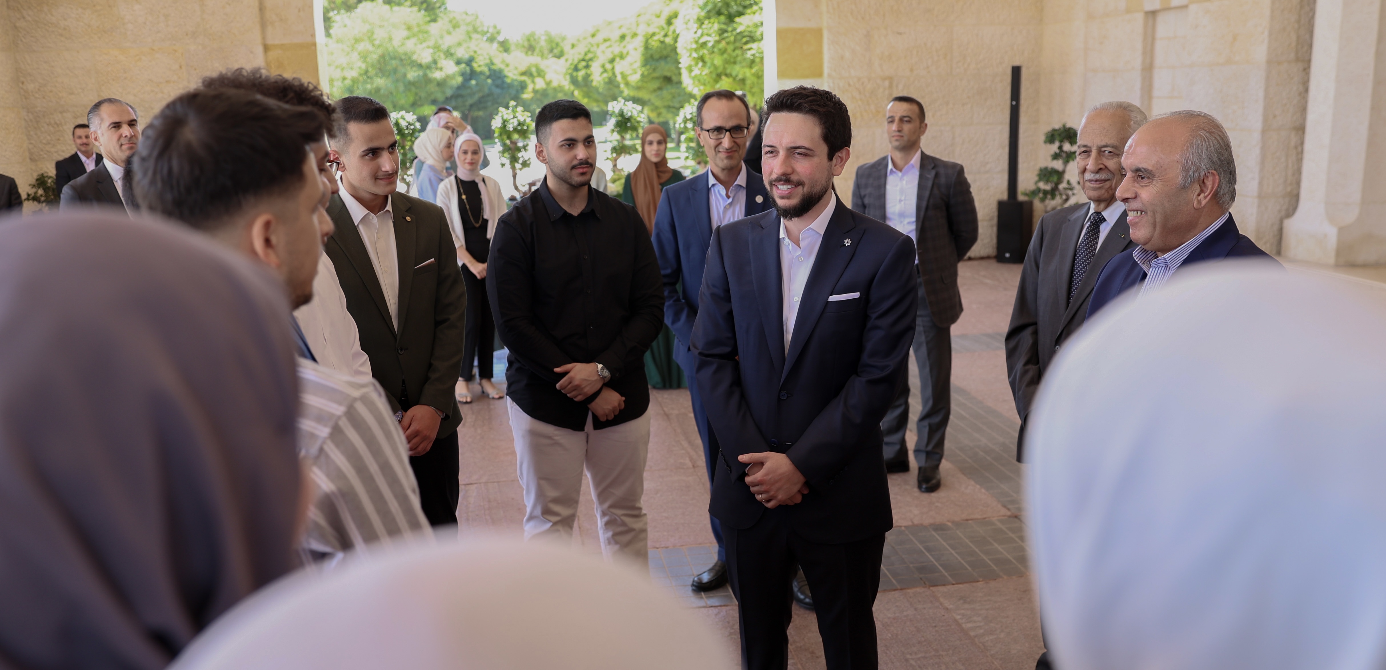 HRH Crown Prince Hussein honours top Tawjihi achievers at Al Husseiniya Palace (Photo courtesy of Royal Court)