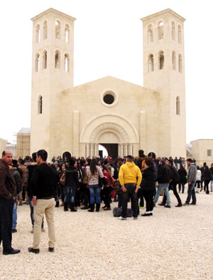 Catholic pilgrims mark Epiphany at the Baptism Site, some 40km west of Amman, on Friday (Photo by Hassan Tamimi)