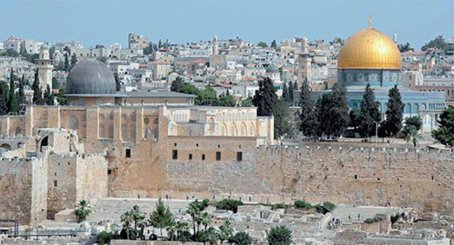 The Old City of Jerusalem with the Dome of the Rock (right) and Al Aqsa Mosque (left) (AFP file photo)