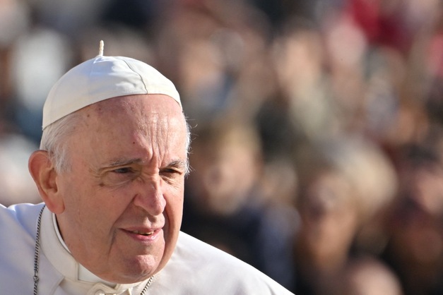 Pope Francis arrives for the weekly general audience on October 19, 2022 at St. Peter's square in The Vatican 