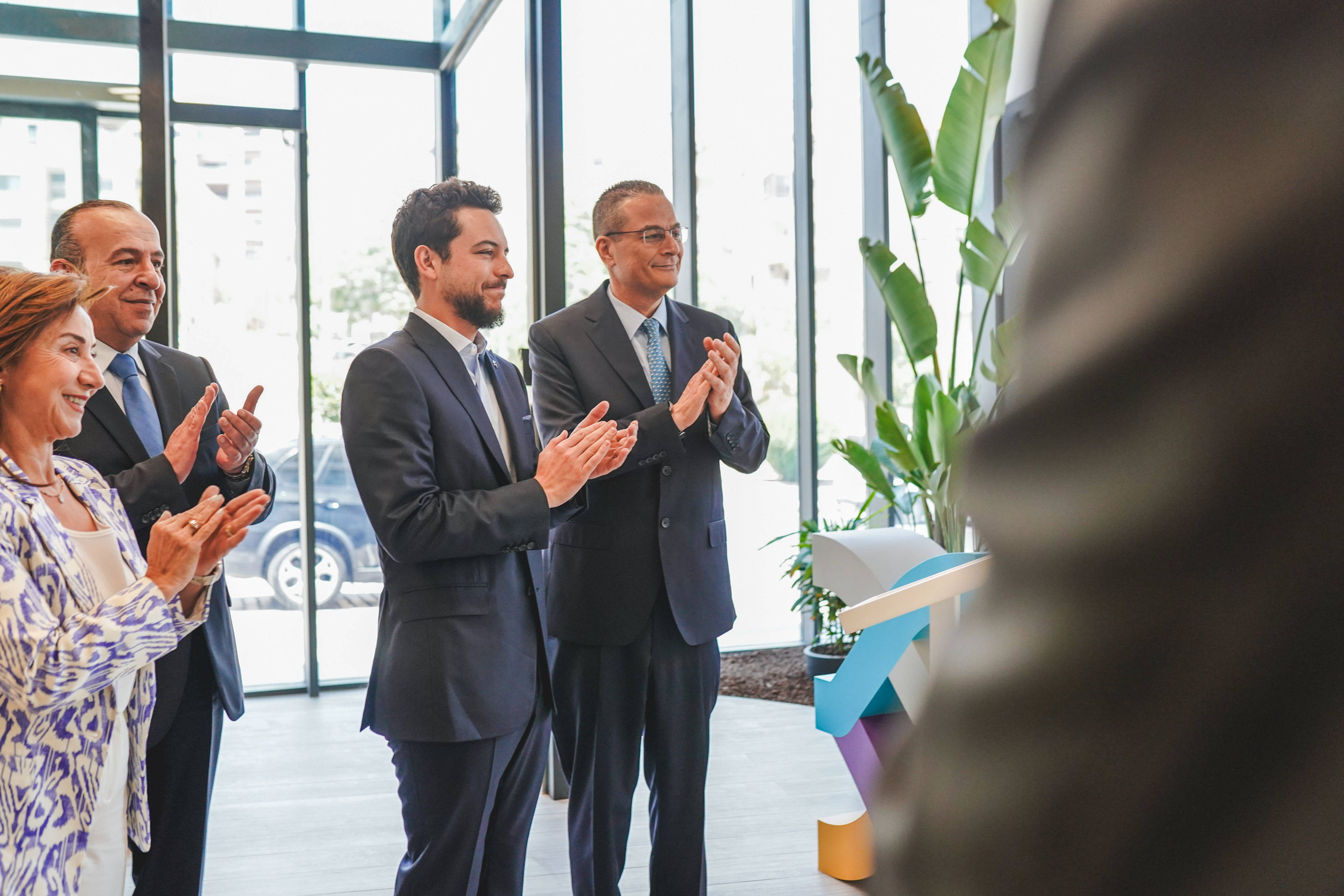 HRH Crown Prince Hussein during the inauguration of JOIN Fincubator on Thursday (Photo courtesy of Royal Court)