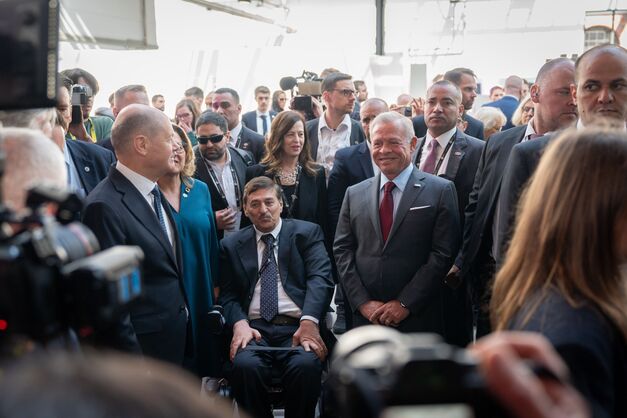 His Majesty King Abdullah during his participation at  the opening of the third Global Disability Summit (GDS 2025) in Berlin, co-hosted by the governments of Jordan and Germany along with the International Disability Alliance. The King delivered a speech, emphsising the need to work together and take action to ensure that people with disabilities can live their lives with dignity, happiness and hope (Photo courtesy of Royal Court)