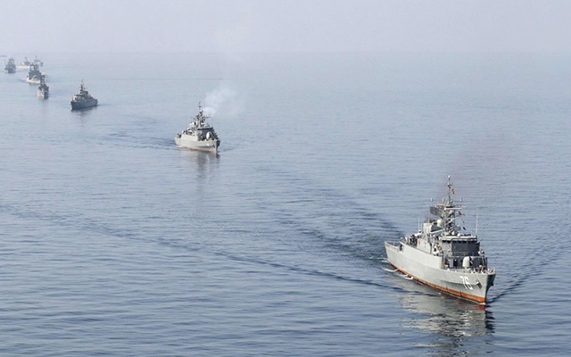 The Sahand stealth warship has a flight deck for helicopters, torpedo launchers, anti-aircraft and anti-ship guns, surface-to-surface and surface-to-air missiles and electronic warfare capabilities (AFP photo)