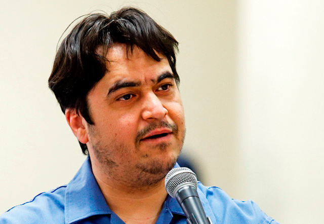 In this file photo taken on June 30, Ruhollah Zam, a former opposition figure who had lived in exile in France and had been implicated in anti-government protests, speaks during his trial at Iran’s Revolutionary Court in Tehran (AFP photo)