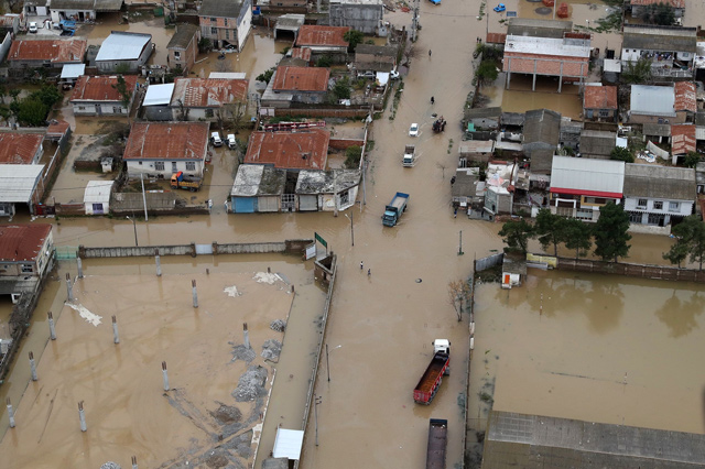 This handout photo provided by the Iranian presidency on Wednesday shows areas affected by floods in the country’s  north-eastern Golestan region (AFP photo)