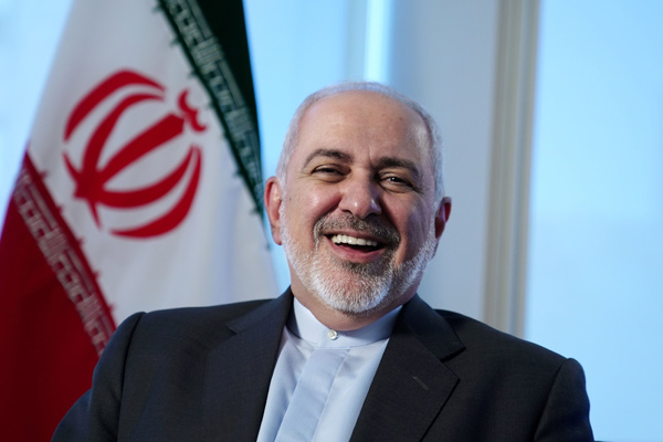 Iran's Foreign Minister Mohammad Javad Zarif poses for a portrait following an interview with Reuters in New York, US, on Wednesday (Reuters photo)