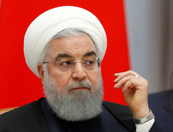 Iranian President Hassan Rouhani attends talks in the Black Sea resort of Sochi, Russia, on February 14  (Reuters photo)